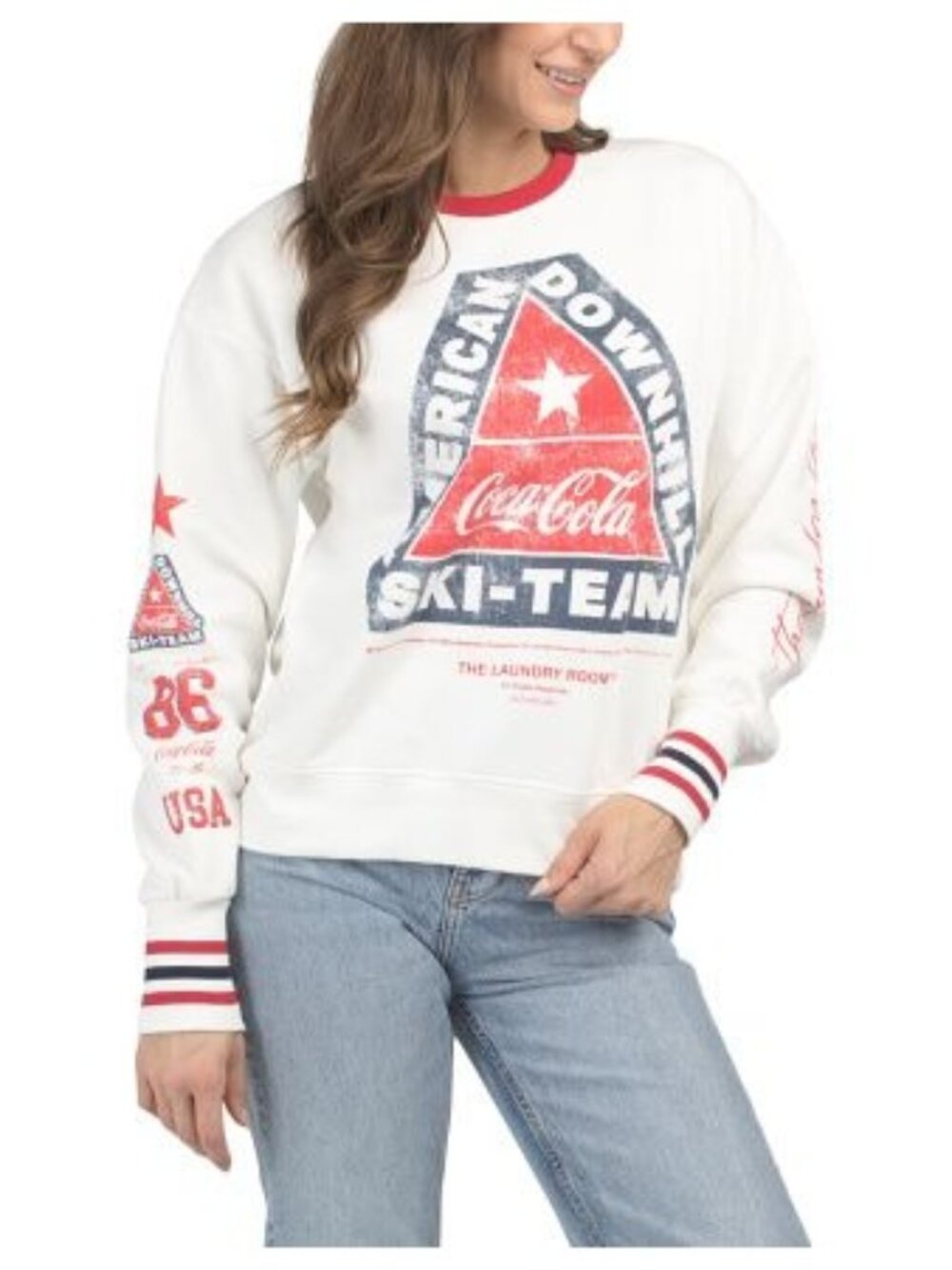 The Laundry Room Coca Cola Ski Team Jump Jumper Sweatshirt Small New With Tag - Picture 1 of 3
